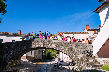 Otvoritev kolesarske poti Podnanos - Sovodnje. Foto: Luka Fabčič