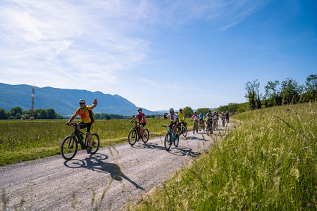 Otvoritev kolesarske poti Podnanos - Sovodnje. Foto: Luka Fabčič
